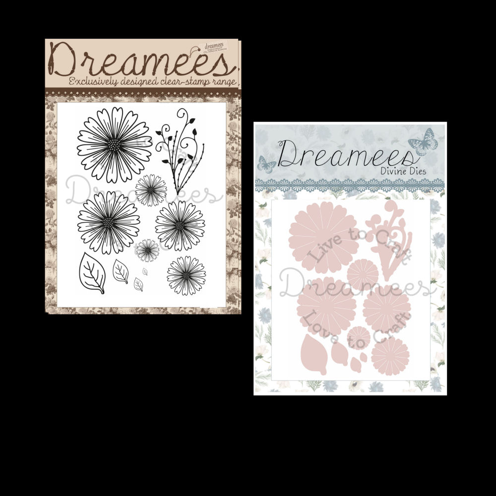 Puffball Flowers Stamp and Die Set